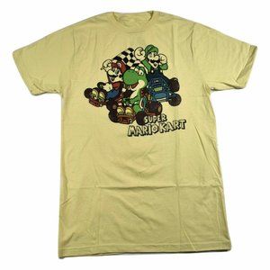 Super Nintendo Mens Super Mario Kart Mario, Luigi, Yoshi Shirt New